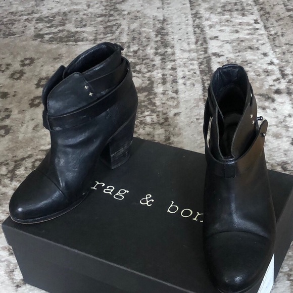 Authentic Rag and Bone Harrow Booties in Black - Picture 2 of 6